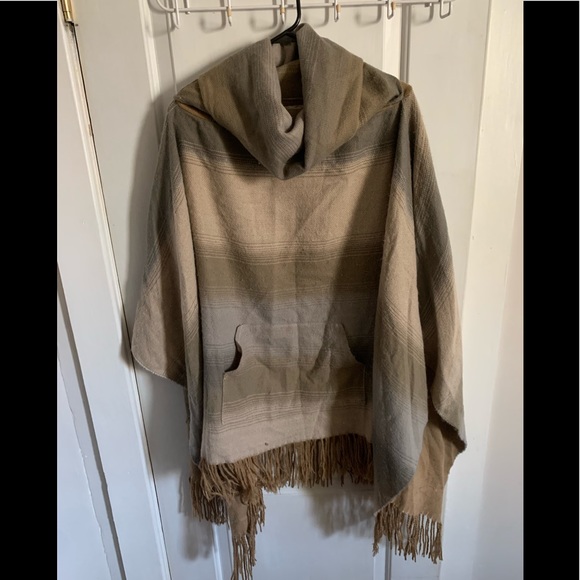 Free People Other - Free people striped poncho O/s